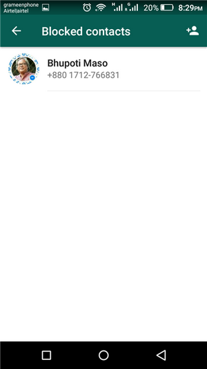 How to block a number on Whatsapp