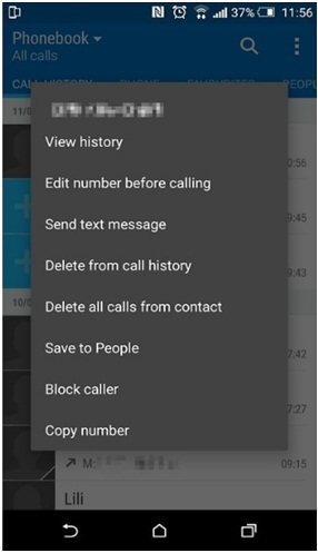 how to block calls on HTC phones