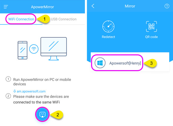 Controlling an Android phone from the PC via Wi-Fi