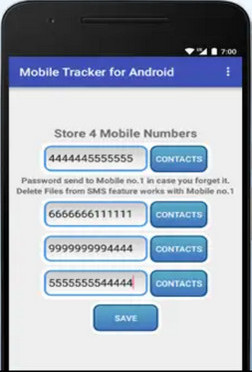 Mobile tracker for Android phone