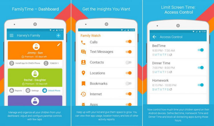Android Family Control app - Family Time