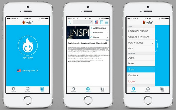 free vpn for iphone - Hola