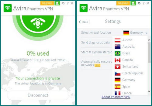 free vpn for iphone - Avira Phantom VPN
