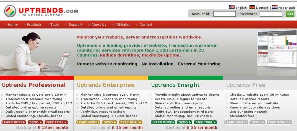 Free Website Monitoring - Uptrends