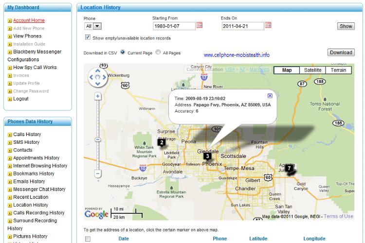 gps cellphone tracer - Mobistealth Mobile Tracker