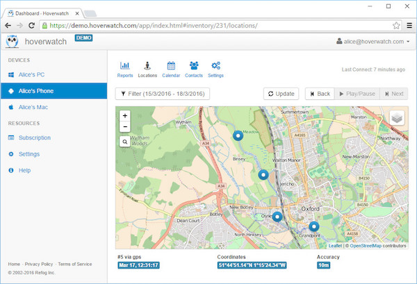 Mobile Phone GPS Tracer - HoverWatch