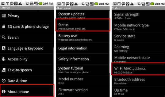 hack someone's whatsapp use the MAC address