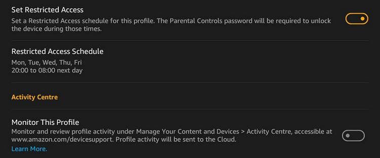 mSpy parental control setting