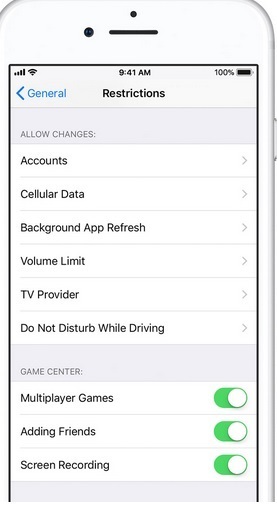 parental control on iphone