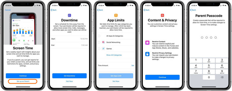 The Parental Control features of iOS 12