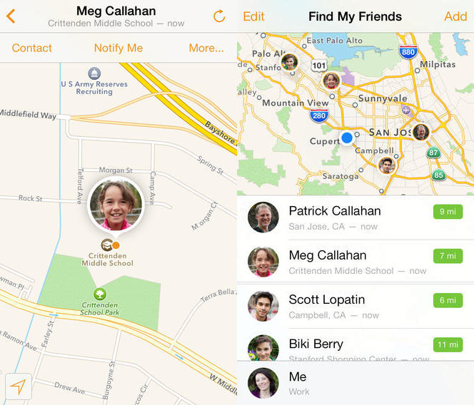 location tracking app - Find my Friends