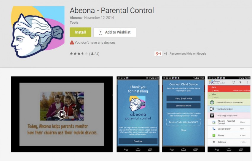 Abeona Parental Control