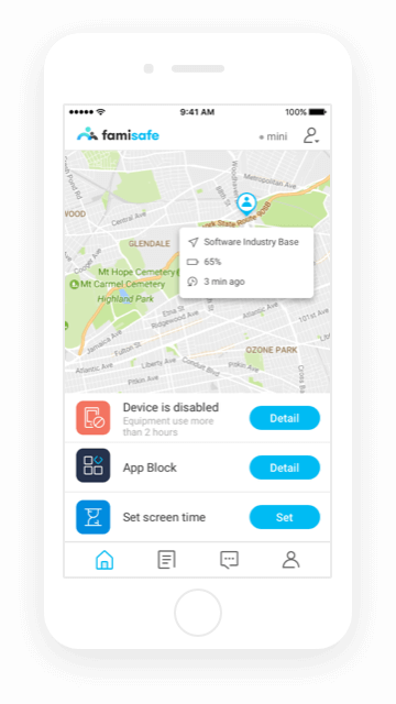 Free Android Location Tracking Apps - FamiSafe Location Tracking