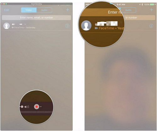 Recording a FaceTime call made on iPhone/iPad