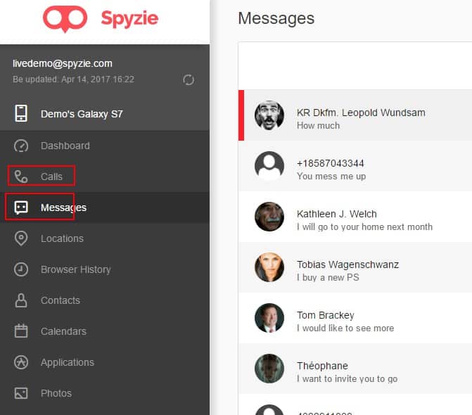 SMS Peepeer App - Spyzie SMS Peer