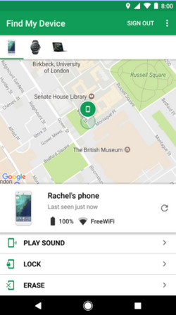 location tracking app - Find My Device