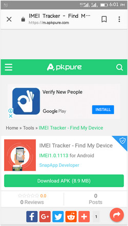 track the phone using the free IMEI