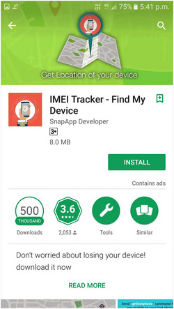 track the phone using the IMEI