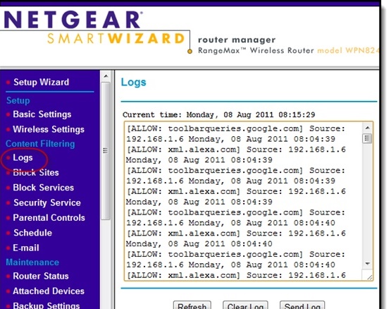 router history