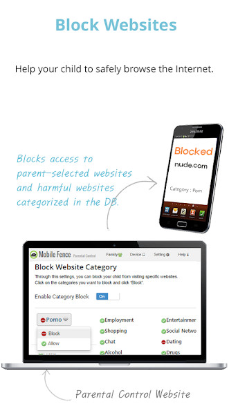 Free website blocker - Mobile Fence Parental Control