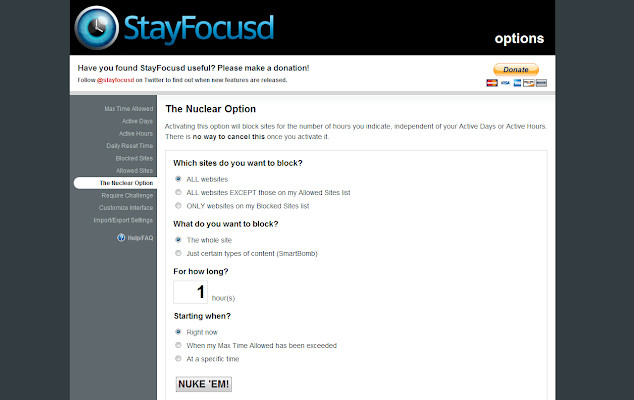 Free website blocker - StayFocusd