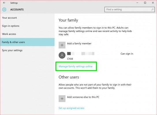 Windows 10 Parental Controls