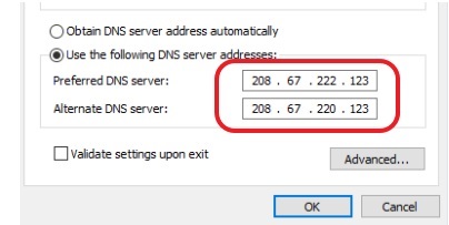 block porn sites using dns configuration