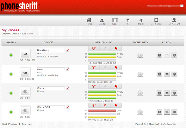 phoneheriff parental monitoring application on the iphone