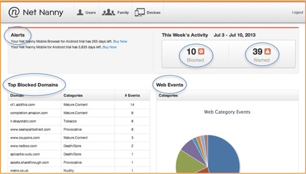 netnanny parental monitoring app on the iphone