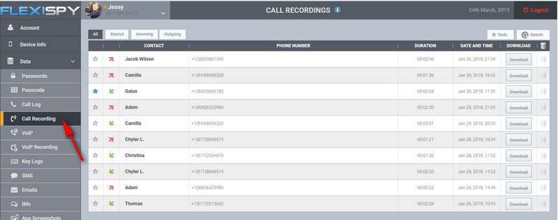 FlexiSPY Hidden Call Recorder