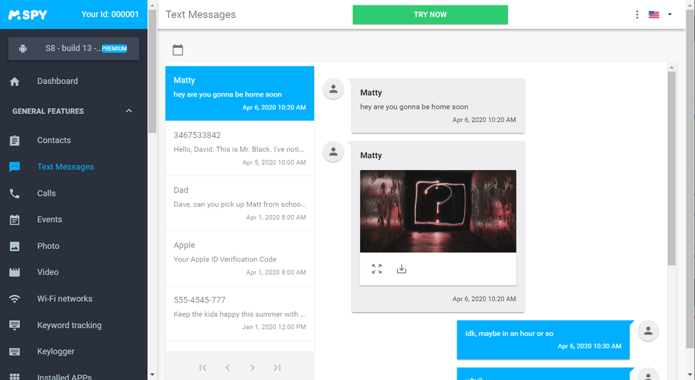 SMS tracking