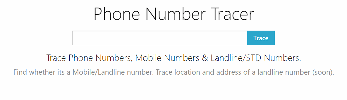 Trace Phone Number